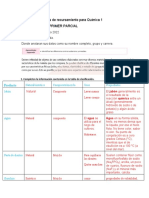 Actividades de Recursamiento para Química 1