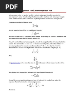 Section 4-7: Comparison Test/Limit Comparison Test: Geometric Series