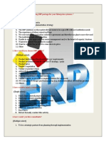 Reason For Not Implementing ERP Package For Your Enterprise Systems, ?