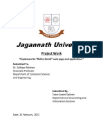 Jagannath University: Project Work