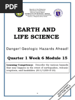 SCIENCE - Q1 - W6 - Mod15 - Earth and Life Science (Geologic Processes and Hazards)