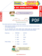 Tipos de Analogías para Sexto Grado de Primaria