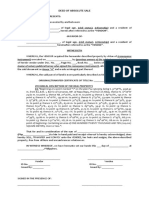 DEED OF ABSOLUTE SALE - Parcel of Land (Template)