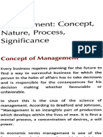 Management: Concept,: Nature, Process