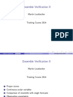 Ensemble Verification II: Training Course 2014 1 / 31