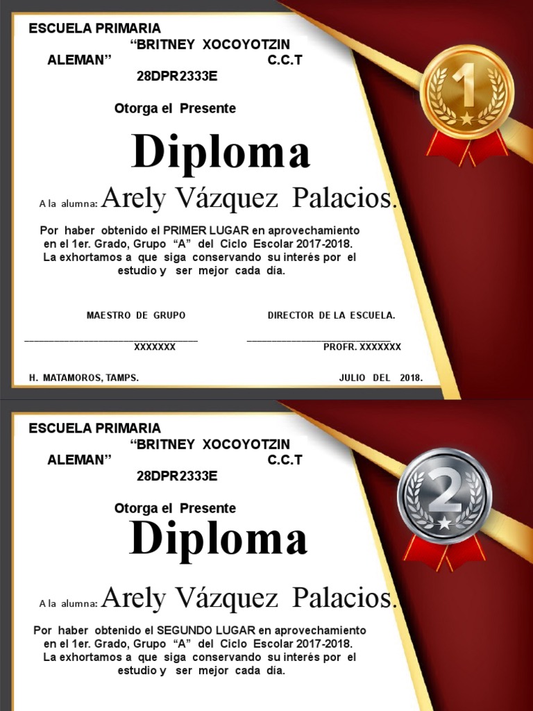 Diseño de Diplomas 2019 | PDF
