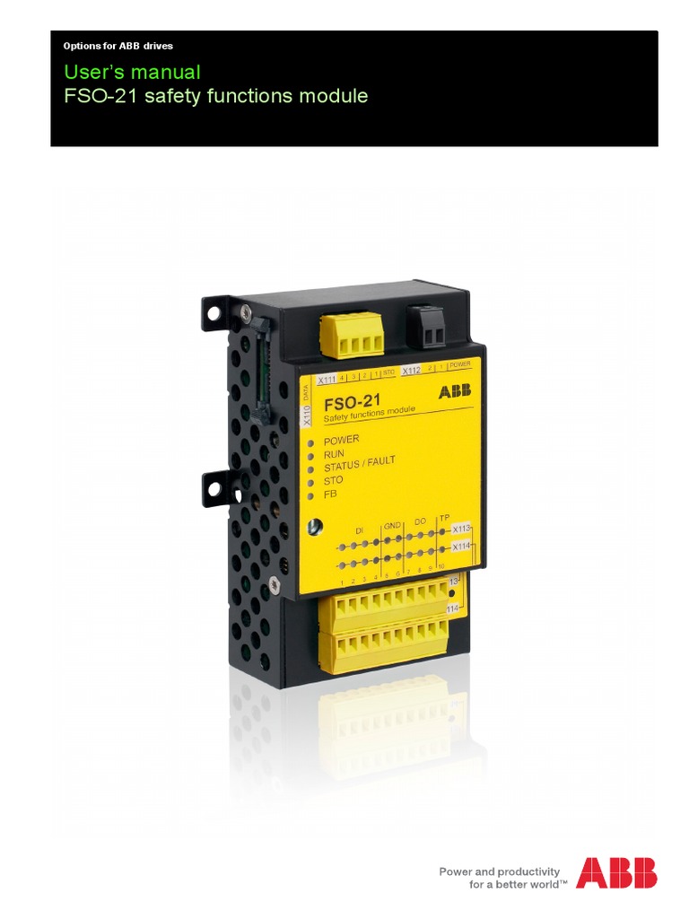 FSO - 21 - Safety Functions UM - D - A5 | PDF | Power Inverter ...