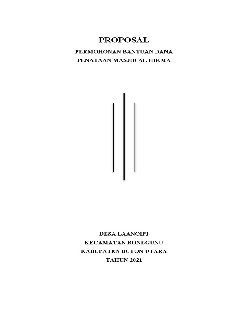 Proposal Bantuan Dana Pembangunan Masjid | PDF