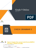 Grade 9 Online 21.2.22