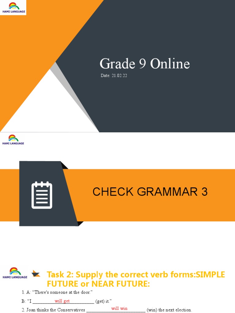 Grade 9 Grammar Exercises and Solutions | PDF | Grammatical Number | Noun