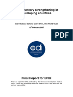 Parliamentary Strengthening in Developing Countries