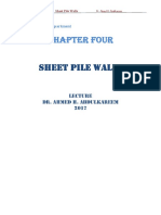 Sheet Pile Walls: Chapter Four