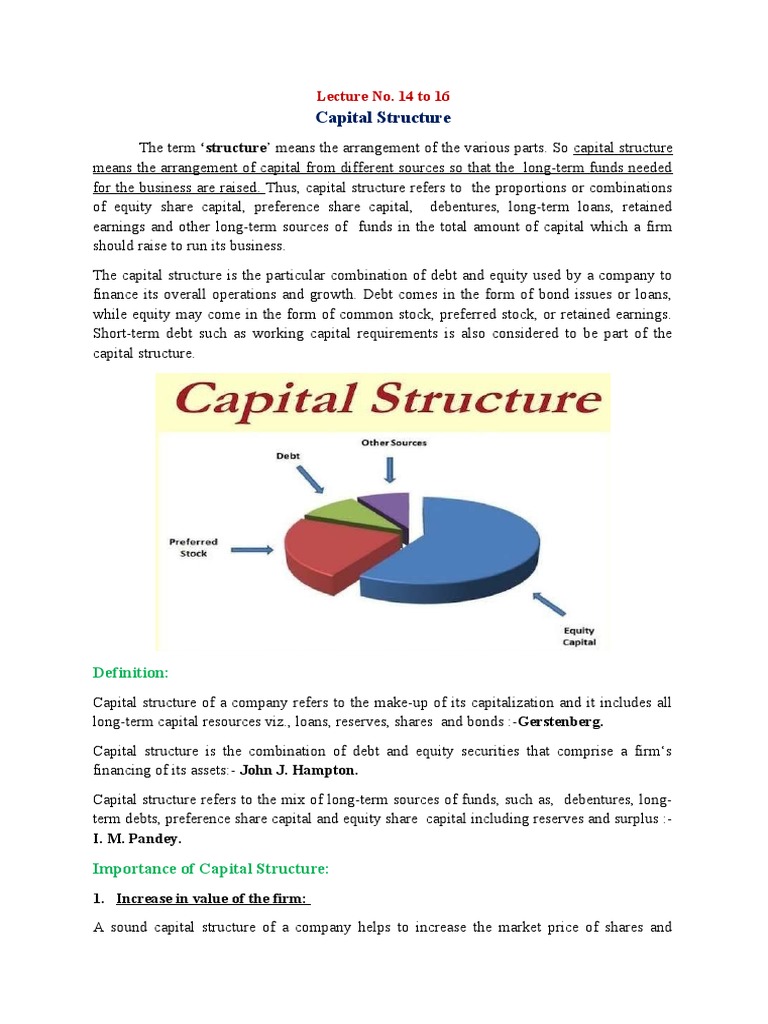 Capital Structure Essentials | PDF | Capital Structure | Financial Capital