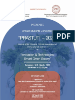 "PRASTUTI - 2022": "Innovation & Technologies: Smart Green Society"