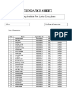 Metallurgical Engg 2nd Sem List