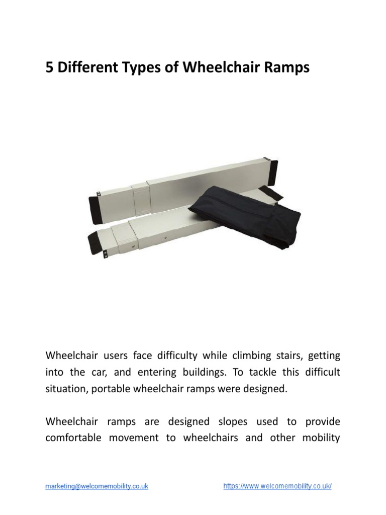 5 Different Types of Wheelchair Ramps PDF | PDF | Wheelchair | Equipment
