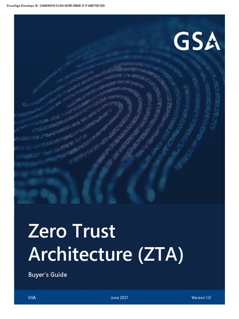 Zero Trust Architecture Buyers Guide V11 20210810 Pdf Computer