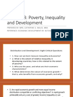 Module 3: Poverty, Inequality and Development