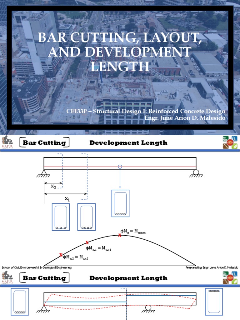 Ce133p Bar Cut Off and Development Length PDF Concrete Yield