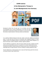 DORN Method Holistic & Non-Manipulative Therapy To Correct Spine & Joint Misalignments From Germany