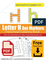 Letter H Do A Dot Marker Preschool Coloring Pages Free Printable For Kids Alphabet ABC PDF Nursery Book-01
