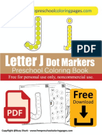 Letter J Do A Dot Marker Preschool Coloring Pages Free Printable For Kids Alphabet ABC PDF Nursery Book-01