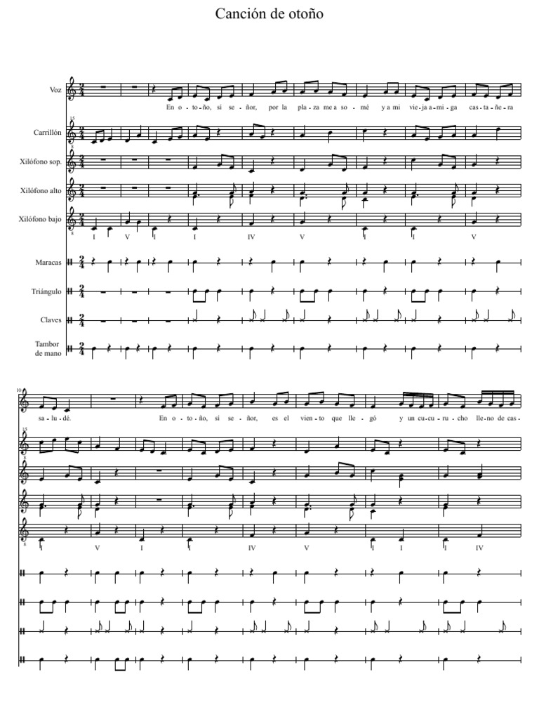 Canci n De Oto o PDF