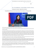 Foreign Ministry Spokesperson Hua Chunying’s Regular Press Conference on February 23, 2022