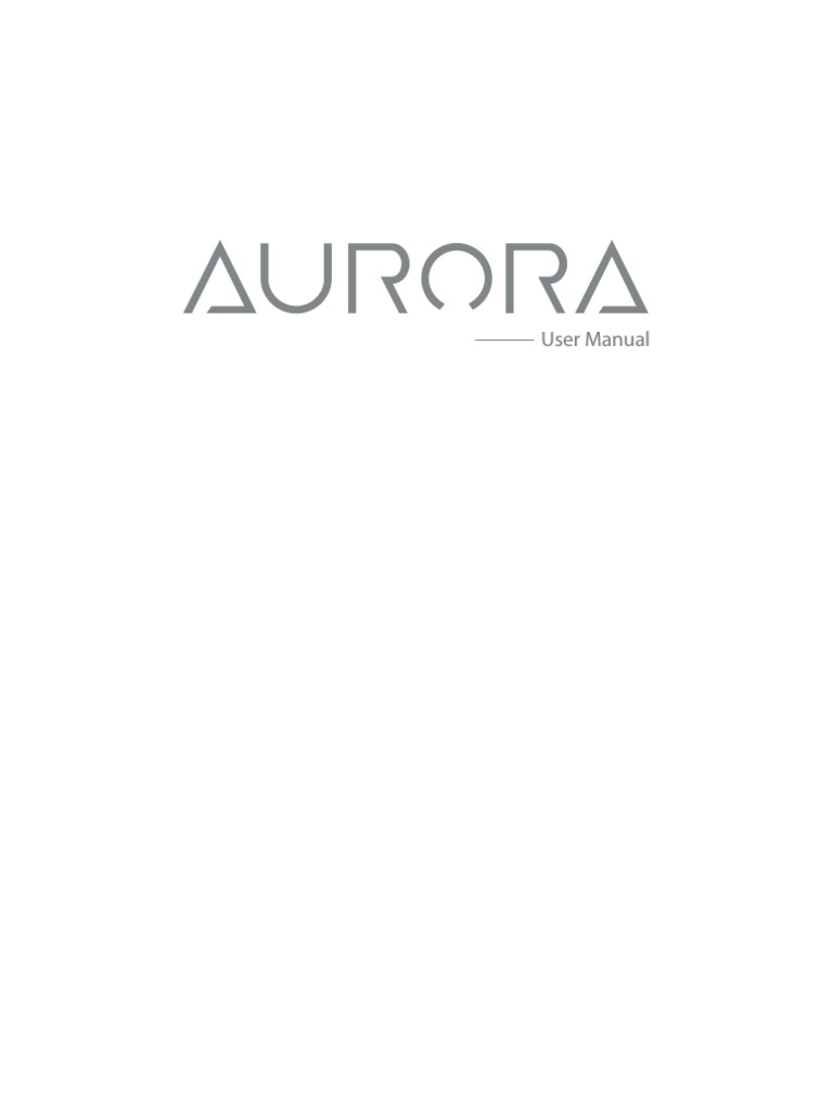 Aurora Manual V1 1 Ok 1 Pdf Wi Fi Digital Signal Processing