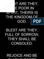 Blest Are They, The Poor in Spirit, Theirs Is The Kingdom of God