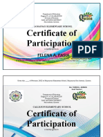 Certificate of Participation: Felena A. Pasia