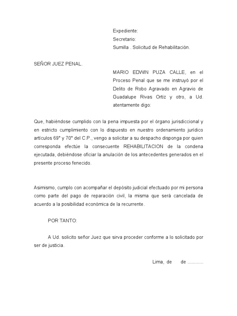 Modelo Solicita Rehabilitacion
