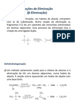 Reações de Eliminação (β-Eliminação