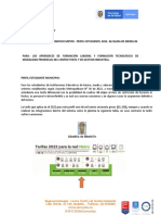 Convocatoria, Beneficio Metro - Perfil Estudiantil