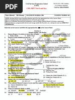 CSPs MPT Test-I and Key