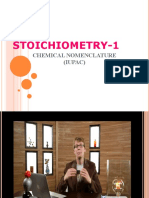 Stoichiometry-1: Chemical Nomenclature (Iupac)