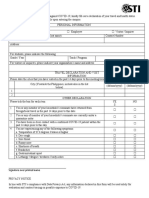 Health Status and Travel Declaration Form