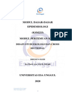 Studi Ekologi dan Cross Sectional