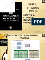 THE Management of Strategy: Strategic Inputs