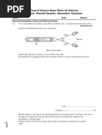 Class-X Physics Home Work-1B (Theory) : Chapter: Physical Quantity, Kinematics, Dynamics