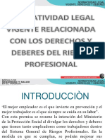 PDF Normatividad Legal Vigente de Los Derechos y Deberes Del Riesgo Profesional