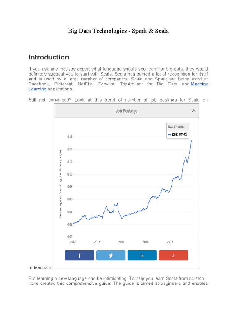 Spark & Scala for Big Data Beginners | PDF | Scala (Programming ...