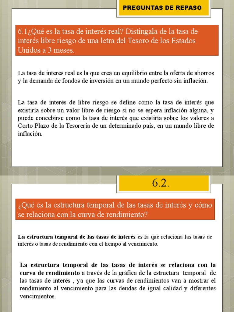 Estructura de tasas de interés y rendimiento | PDF | Tasas de interés ...