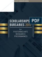 Scholarships / Bursaries: For Postgraduate Research Programmes