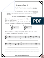 Perfect Intervals Major or Minor.: (They Can Also Be Augmented or Diminished But Not For These Exercises)