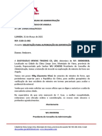 Autorização Exportação Amostra Minério Ferro Angola