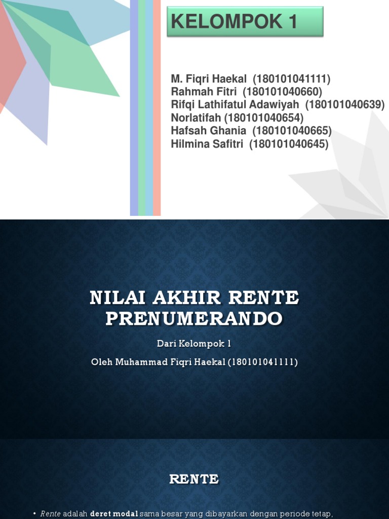 Kel 1 Rente | PDF