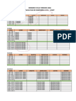 Horario ciclos ingeniería civil Uncp