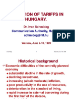Tariff Evolution in Hungary Warsaw Conference