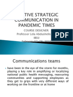 Positive Strategic Communication in Pandemic Times